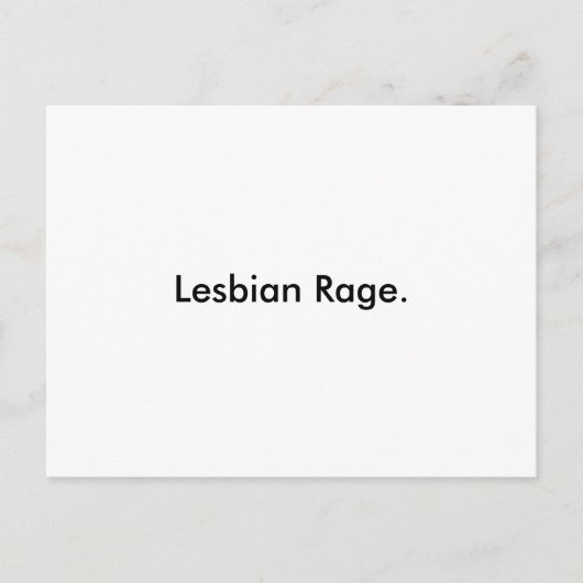 Carte Postale Lesbian Rage. (Devant)