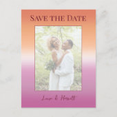Carte Postale Lesbian Wedding Photo Pride Flag Save the Date (Devant)