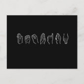 CARTE POSTALE LESBIEN EN LANGUE SIGNE (Devant)