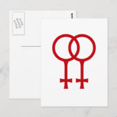 Carte Postale Lesbienne (Devant / Derrière)