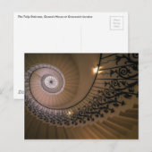 Carte Postale L'escalier aux tulipes, Queen's House à Greenwich (Devant / Derrière)