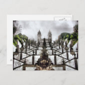 Carte Postale L'escalier baroque de Bom Jesus à Braga (Devant / Derrière)