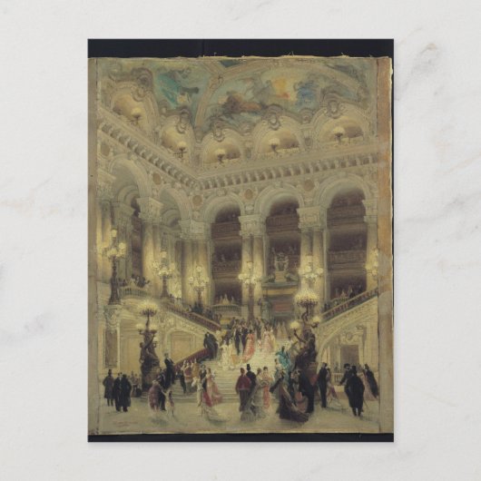 Carte Postale L'escalier de l'Opéra, 1877 (Devant)