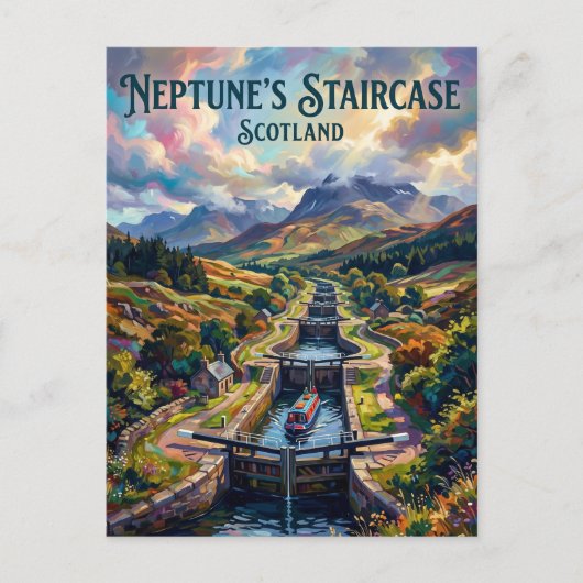 Carte Postale L'escalier de Neptune Écosse (Devant)