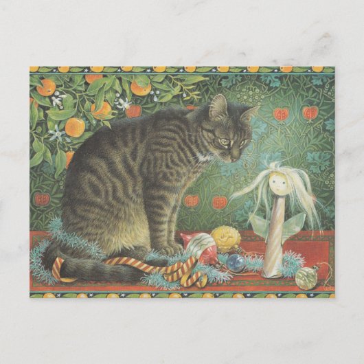 CARTE POSTALE LESLEY ANNE IVORYS CHRISTMAS CAT POSTCARD (Devant)