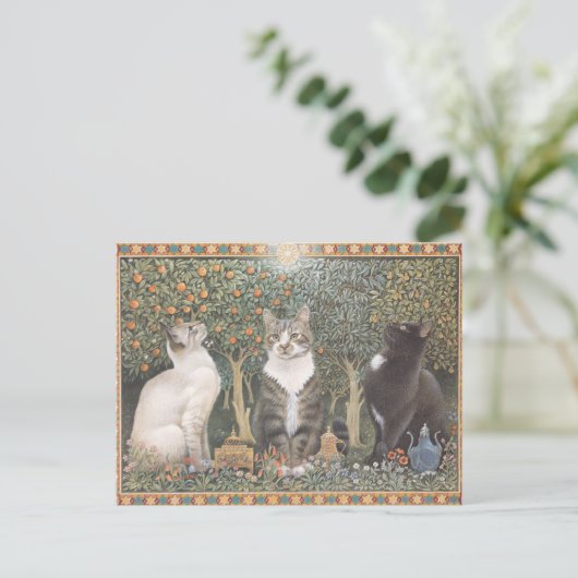 CARTE POSTALE LESLEY ANNE IVORYS CHRISTMAS CAT POSTCARD (Debout devant)