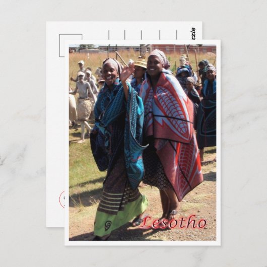 Carte Postale Lesotho - Femmes basotho - (Devant / Derrière)