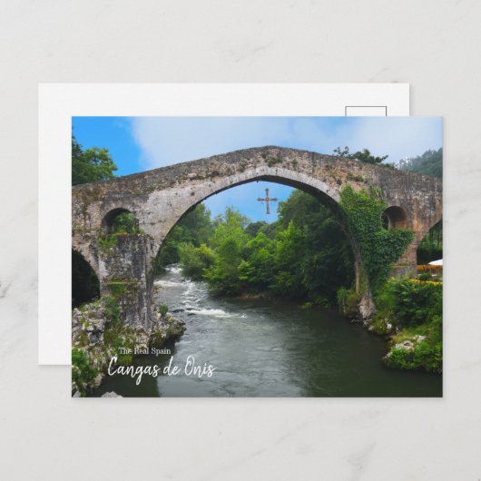 Carte Postale L'Espagne réelle - Puente romano de Cangas de Onís (Devant / Derrière)
