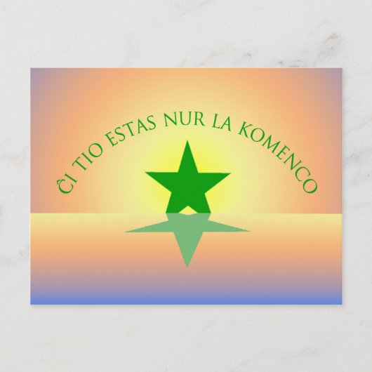 Carte postale : l'espéranto, juste le début (Devant)