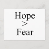 Carte Postale L'espoir est plus que la peur (Devant)