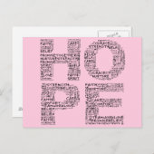 Carte Postale L'Esprit de l'Espoir (Texte noir) (Devant / Derrière)