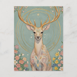 Carte Postale L'Esprit Doux : Un Cerf Pastel