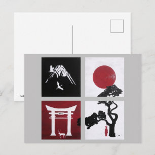 Carte Postale L'esprit japonais Peinture d'Alfred Fox