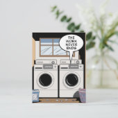 Carte Postale Lessive Le Travail Ne Finit Jamais  (Debout devant)