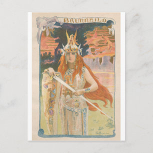 Carte Postale L'Estampe Moderne : Brunnhild, Gaston Bussiere