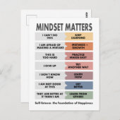 Carte Postale L'estime de soi : le fondement du bonheur (Devant / Derrière)