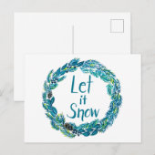 Carte postale Let It Snow (Devant / Derrière)