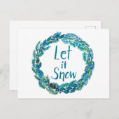 Carte Postale Let It Snow Postcard (Devant / Derrière)