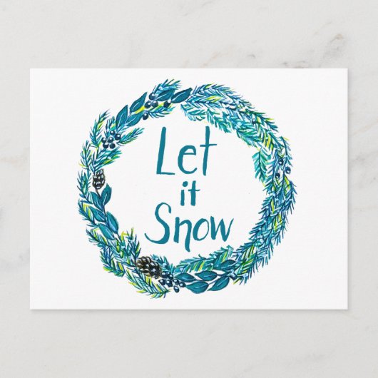 Carte Postale Let It Snow Postcard (Devant)