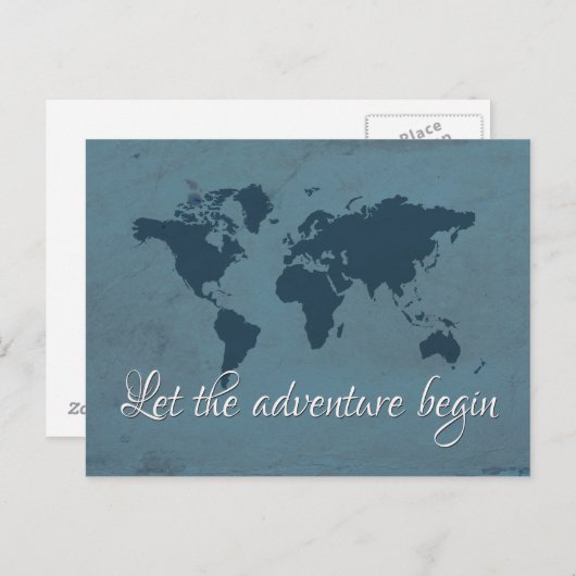 Carte Postale Let the adventure begin (Devant / Derrière)