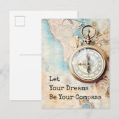 Carte Postale Let Your Dreams Be Your Compass (Devant / Derrière)