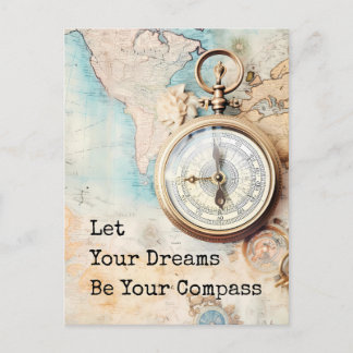 Carte Postale Let Your Dreams Be Your Compass