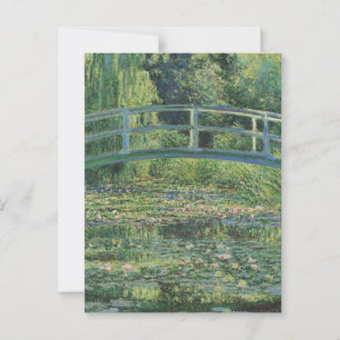 Carte Postale L'étang À Eau, Peinture À L'Huile Paysagère, Monet