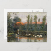 Carte Postale L'étang de William Morris fonctionne à l'abbaye de (Devant / Derrière)