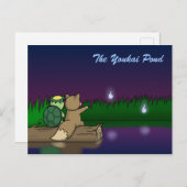 Carte Postale L'étang de Youkai - Kappa et Kitsune (Devant / Derrière)