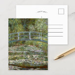 Carte Postale L'Etang Lily | CLAUDE MONET<br><div class="desc">The Water-Lily Pond (1899) de Claude Monet,  artiste impressionniste français. Un tableau d'art original représente un paysage de jardin avec nénuphars sous le pont japonais. Utilisez les outils de conception pour ajouter du texte personnalisé ou personnaliser l'image.</div>