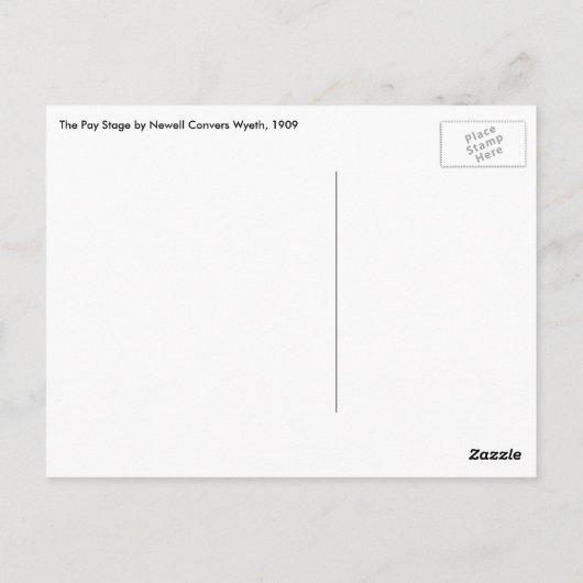 Carte Postale L'étape de la paye de Wyeth (Dos)