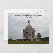 Carte Postale L'état du monument de Pennsylvanie (Devant / Derrière)