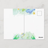 Carte Postale L'été sous le Baby shower marin Merci (Dos)