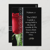 Carte Postale L'Eternel est une bonne tenue en cas de troubles (Devant / Derrière)