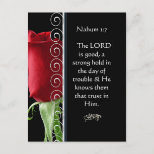 Carte Postale L'Eternel est une bonne tenue en cas de troubles