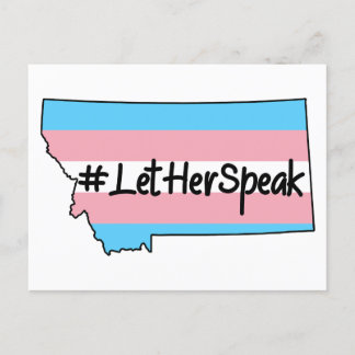 Carte Postale #Let'HerSpeak Zooey Zephyr Montana
