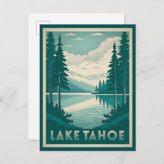 Carte Postale L'étonnant lac Tahoe (Devant / Derrière)