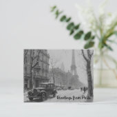 Carte Postale L'étreinte de l'hiver à Paris (Debout devant)