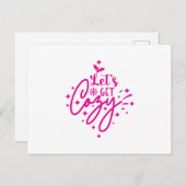 Carte Postale Let's Get Cozy Christmas (Devant / Derrière)