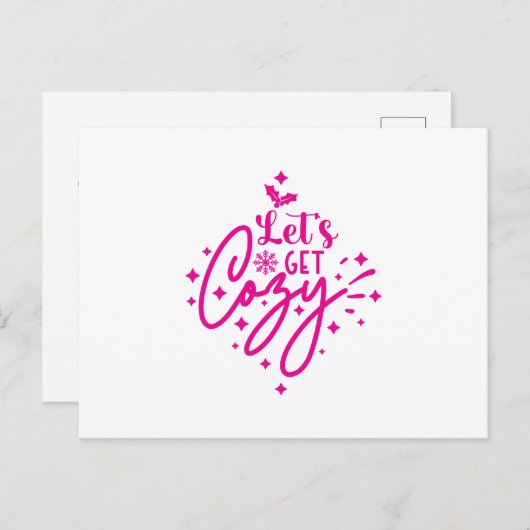 Carte Postale Let's Get Cozy Christmas (Devant / Derrière)