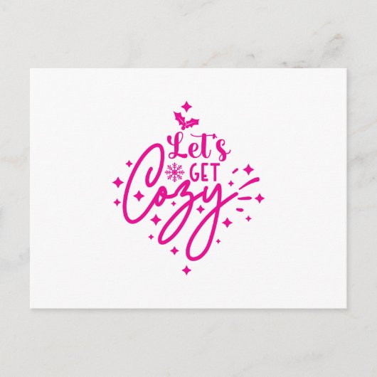 Carte Postale Let's Get Cozy Christmas (Devant)