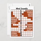 Carte Postale Let's Go to Farm Word Scramble (Devant / Derrière)