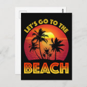 Carte Postale Let's Go To The Beach (Devant / Derrière)