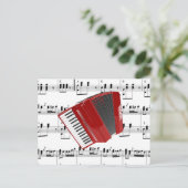 Carte Postale Let's Polka, Red Accordion, (Debout devant)