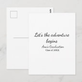 Carte Postale lets the adventure begins graduation class of 20XX (Devant / Derrière)