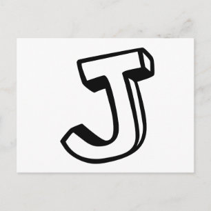 Carte Postale Letter J