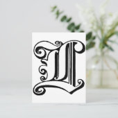 Carte Postale Letter L monogram (Debout devant)