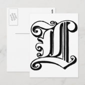 Carte Postale Letter L monogram (Devant / Derrière)