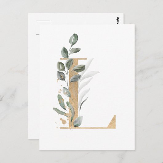 Carte Postale Letter L monogram (Devant / Derrière)