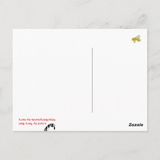 Carte Postale Letterpress Bee (Dos)